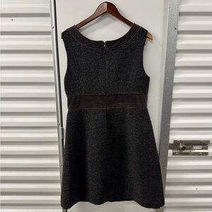 Tory Burch Wool Blend Sleveless Dress Brown Womens Size 12 Utility Lagenlook